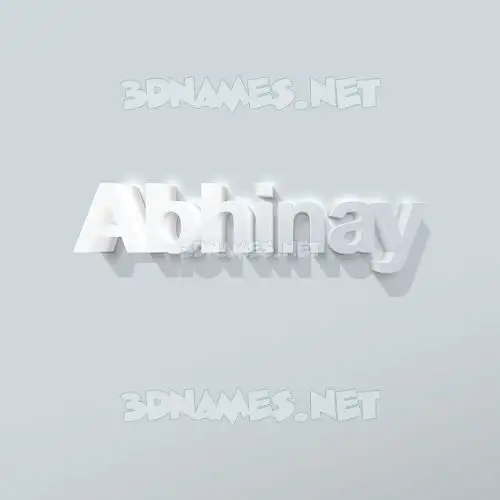 abhinay in Clean White style - 3D name wallpaper