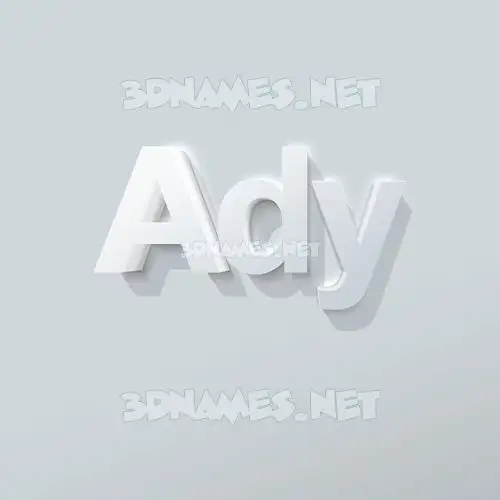 ady in Clean White style - 3D name wallpaper