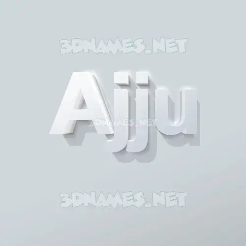 ajju in Clean White style - 3D name wallpaper ajju in Clean White style - 3D name wallpaper