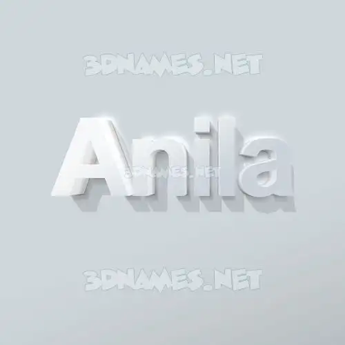 anila in Clean White style - 3D name wallpaper