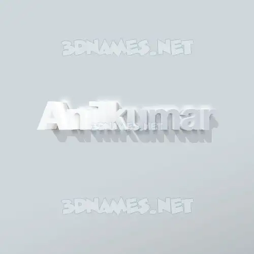 anilkumar in Clean White style - 3D name wallpaper