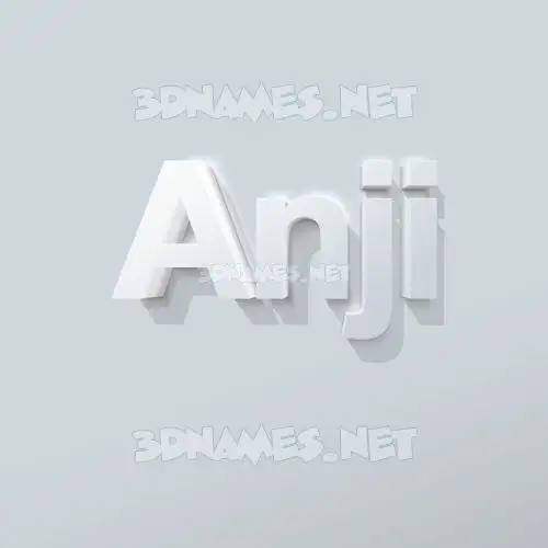 anji in Clean White style - 3D name wallpaper