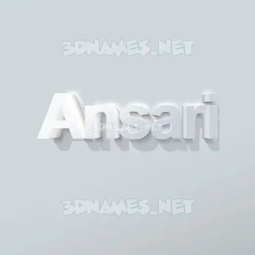 ansari in Clean White style - 3D name wallpaper