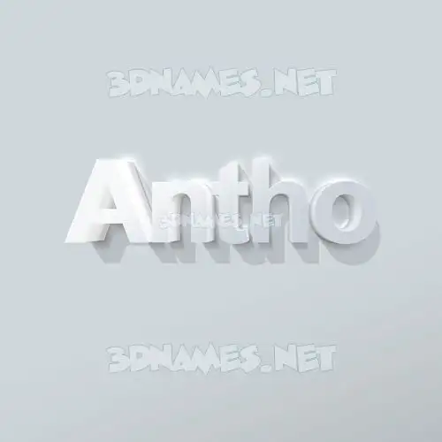 antho in Clean White style - 3D name wallpaper