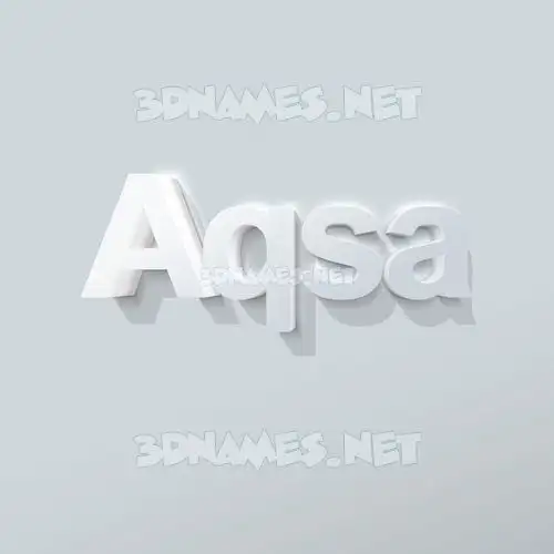 aqsa in Clean White style - 3D name wallpaper aqsa in Clean White style - 3D name wallpaper