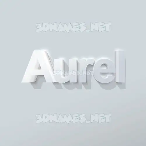 aurel in Clean White style - 3D name wallpaper