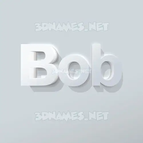 bob in Clean White style - 3D name wallpaper bob in Clean White style - 3D name wallpaper
