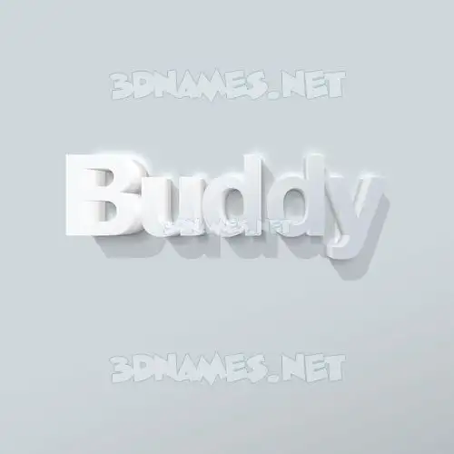 buddy in Clean White style - 3D name wallpaper buddy in Clean White style - 3D name wallpaper