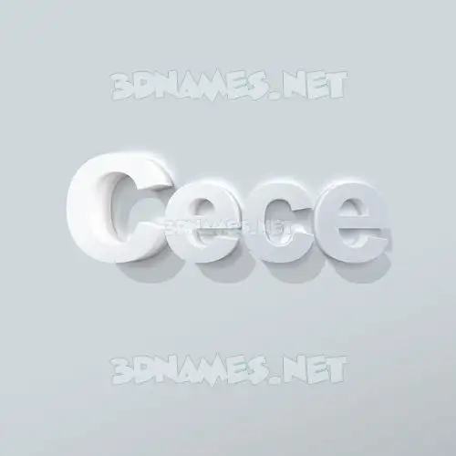 cece in Clean White style - 3D name wallpaper