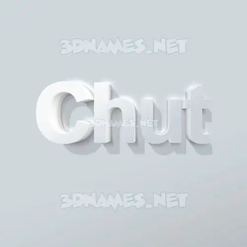chut in Clean White style - 3D name wallpaper chut in Clean White style - 3D name wallpaper