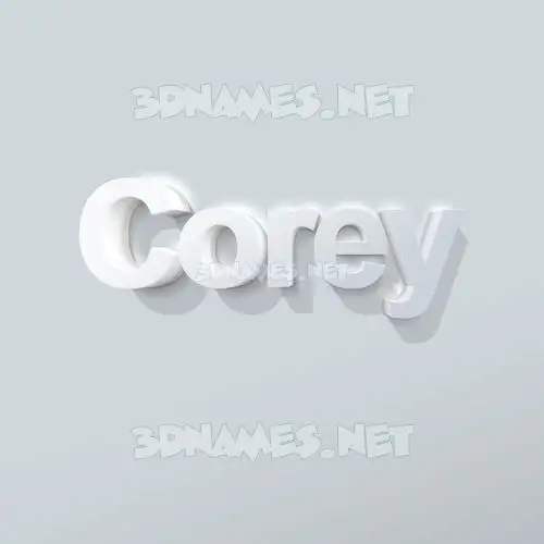 corey in Clean White style - 3D name wallpaper