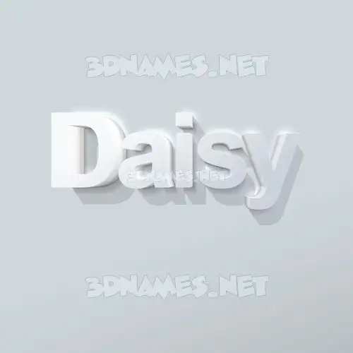daisy in Clean White style - 3D name wallpaper daisy in Clean White style - 3D name wallpaper