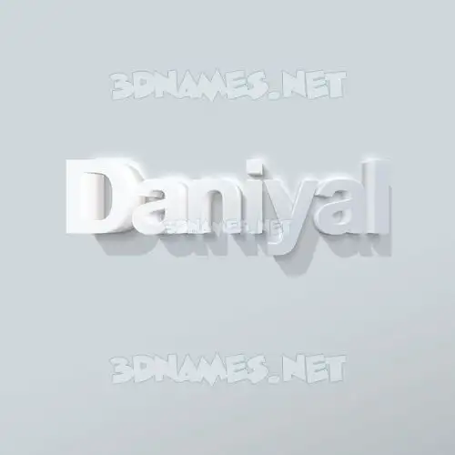 daniyal in Clean White style - 3D name wallpaper