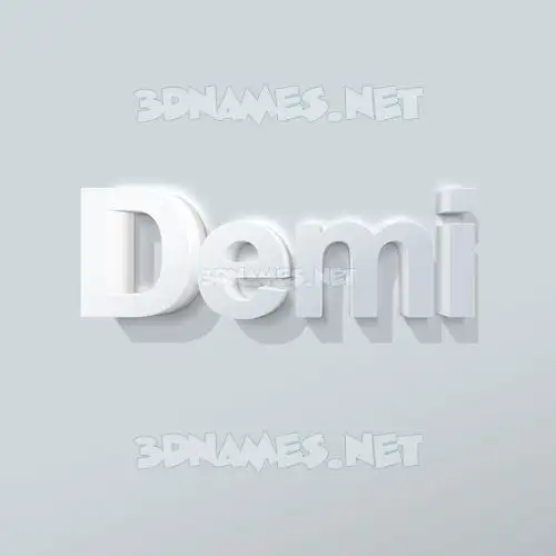 demi in Clean White style - 3D name wallpaper demi in Clean White style - 3D name wallpaper