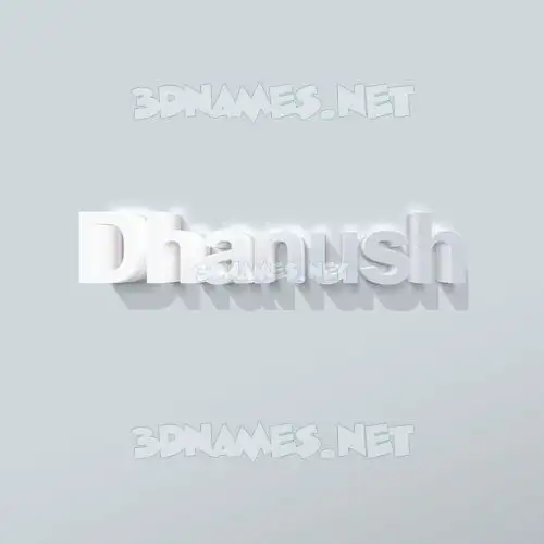 dhanush in Clean White style - 3D name wallpaper dhanush in Clean White style - 3D name wallpaper