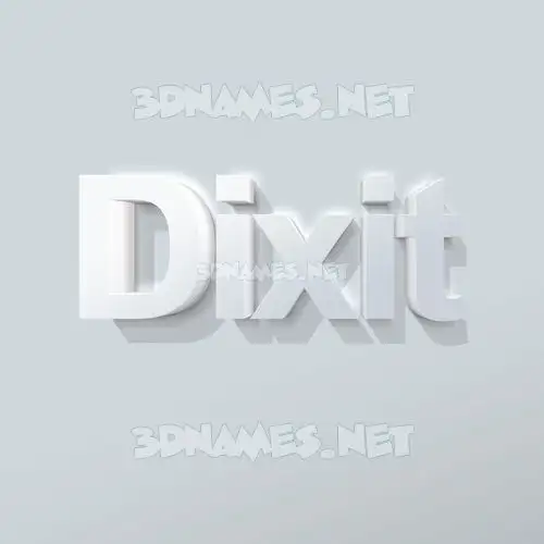 dixit in Clean White style - 3D name wallpaper dixit in Clean White style - 3D name wallpaper
