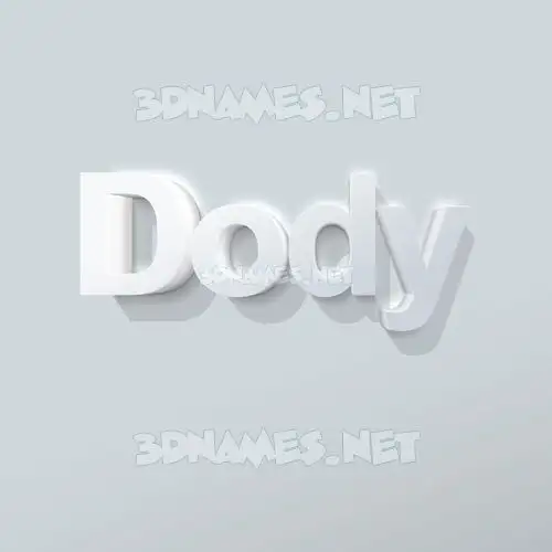 dody in Clean White style - 3D name wallpaper dody in Clean White style - 3D name wallpaper
