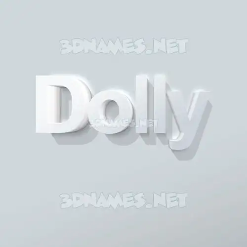 dolly in Clean White style - 3D name wallpaper dolly in Clean White style - 3D name wallpaper