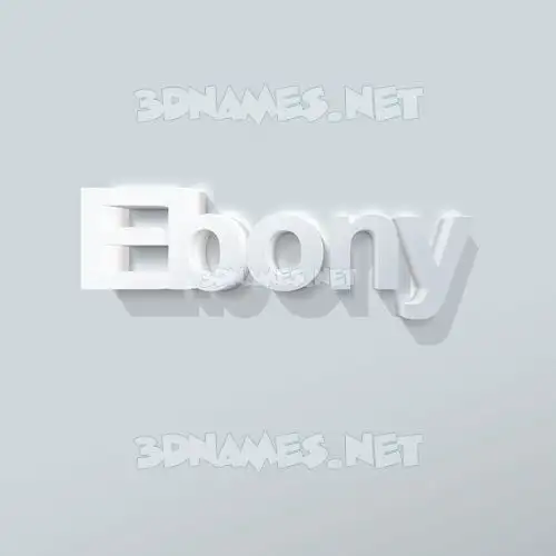 ebony in Clean White style - 3D name wallpaper ebony in Clean White style - 3D name wallpaper
