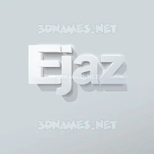 ejaz in Clean White style - 3D name wallpaper