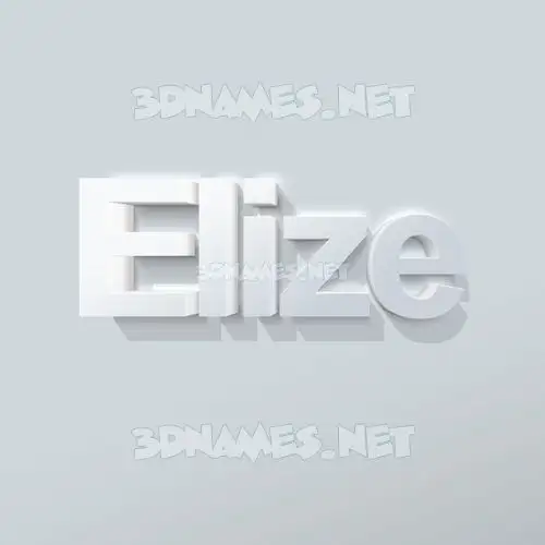 elize in Clean White style - 3D name wallpaper elize in Clean White style - 3D name wallpaper
