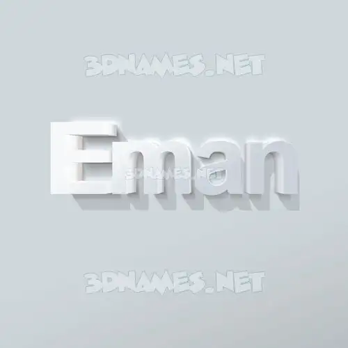 eman in Clean White style - 3D name wallpaper eman in Clean White style - 3D name wallpaper