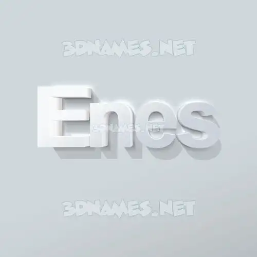 enes in Clean White style - 3D name wallpaper enes in Clean White style - 3D name wallpaper