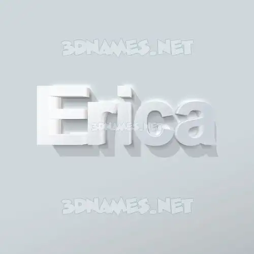 erica in Clean White style - 3D name wallpaper erica in Clean White style - 3D name wallpaper