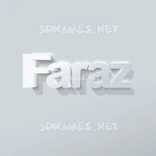faraz in Clean White style - 3D name wallpaper faraz in Clean White style - 3D name wallpaper