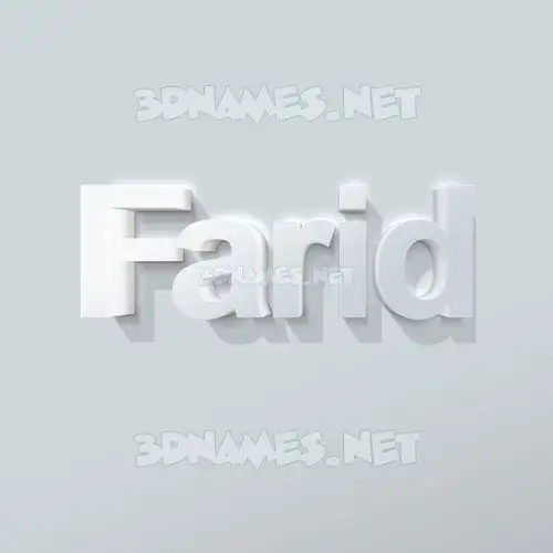 farid in Clean White style - 3D name wallpaper farid in Clean White style - 3D name wallpaper