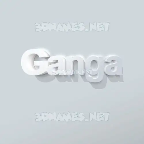 ganga in Clean White style - 3D name wallpaper