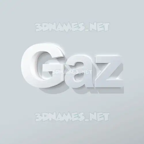 gaz in Clean White style - 3D name wallpaper gaz in Clean White style - 3D name wallpaper