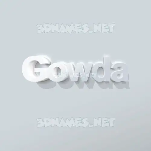 gowda in Clean White style - 3D name wallpaper gowda in Clean White style - 3D name wallpaper