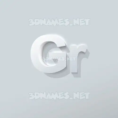 gr in Clean White style - 3D name wallpaper gr in Clean White style - 3D name wallpaper