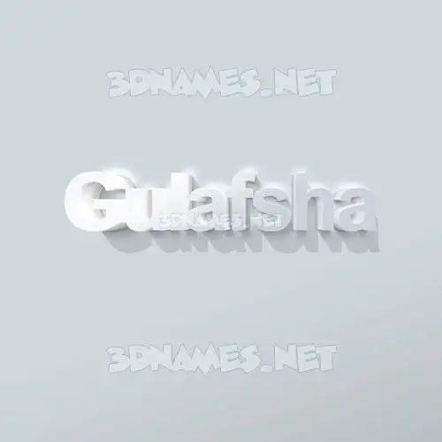 gulafsha in Clean White style - 3D name wallpaper gulafsha in Clean White style - 3D name wallpaper
