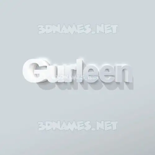 gurleen in Clean White style - 3D name wallpaper