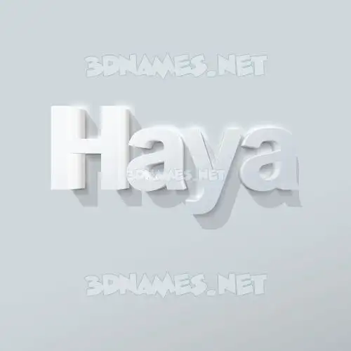haya in Clean White style - 3D name wallpaper haya in Clean White style - 3D name wallpaper