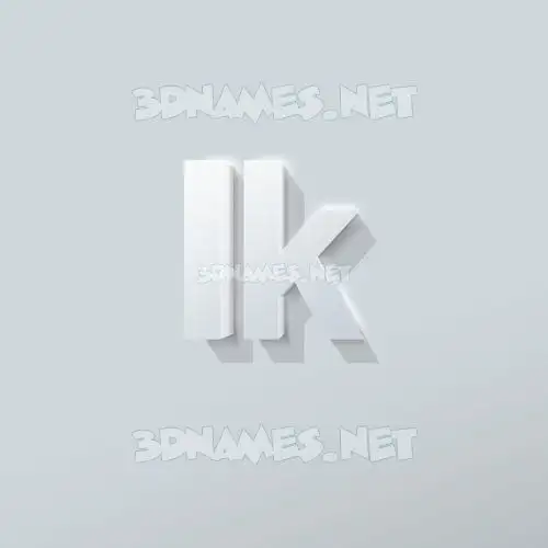 ik in Clean White style - 3D name wallpaper ik in Clean White style - 3D name wallpaper