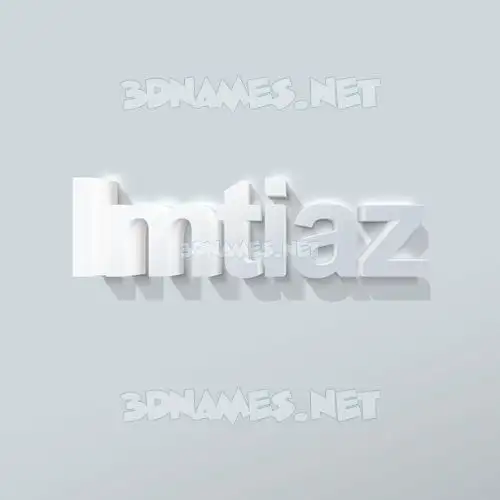 imtiaz in Clean White style - 3D name wallpaper