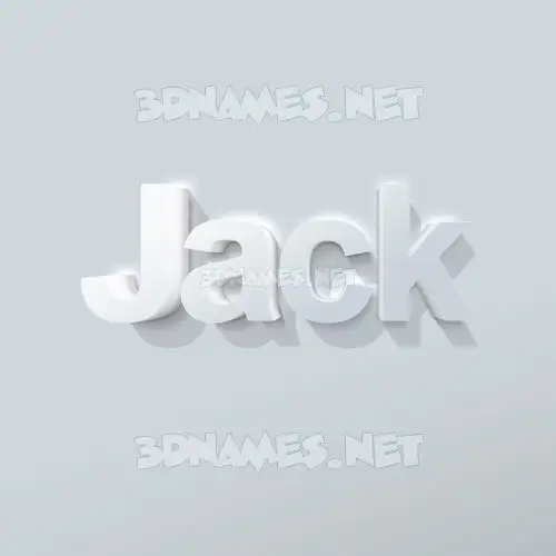 jack in Clean White style - 3D name wallpaper jack in Clean White style - 3D name wallpaper