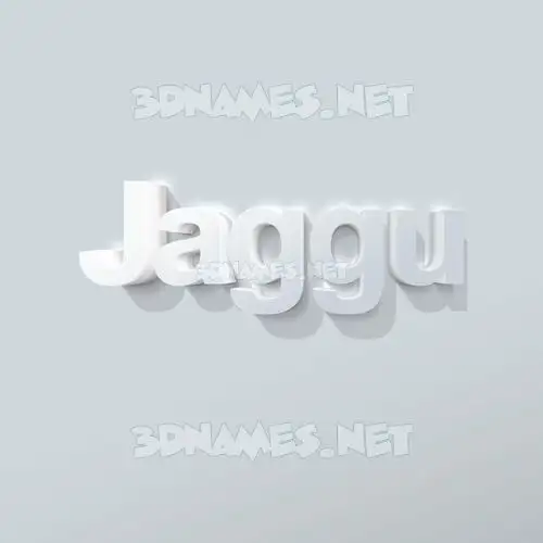 jaggu in Clean White style - 3D name wallpaper jaggu in Clean White style - 3D name wallpaper