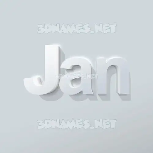 jan in Clean White style - 3D name wallpaper jan in Clean White style - 3D name wallpaper