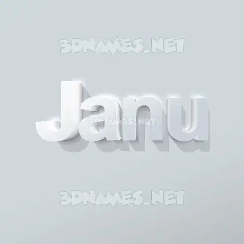 janu in Clean White style - 3D name wallpaper janu in Clean White style - 3D name wallpaper