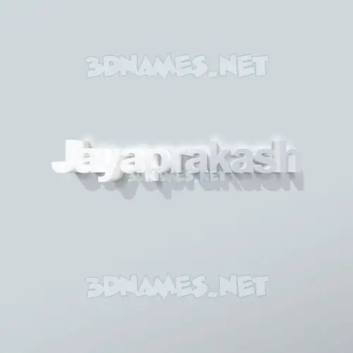 jayaprakash in Clean White style - 3D name wallpaper