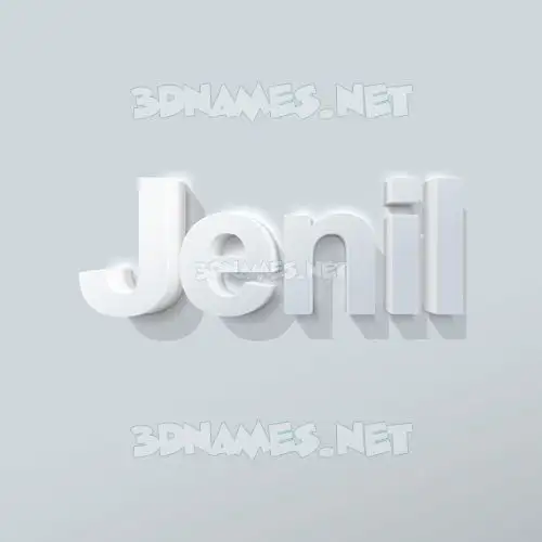 jenil in Clean White style - 3D name wallpaper jenil in Clean White style - 3D name wallpaper