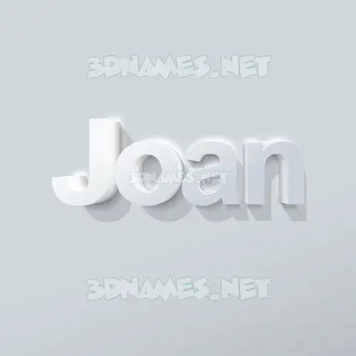 joan in Clean White style - 3D name wallpaper