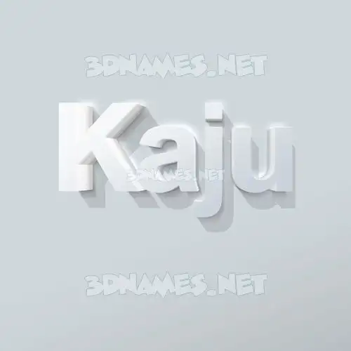 kaju in Clean White style - 3D name wallpaper