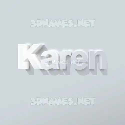 karen in Clean White style - 3D name wallpaper karen in Clean White style - 3D name wallpaper