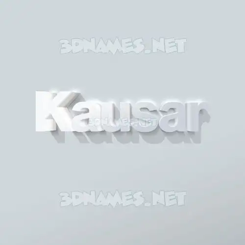 kausar in Clean White style - 3D name wallpaper kausar in Clean White style - 3D name wallpaper
