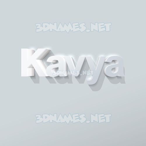 Preview of Clean White 3D name for "kavya"